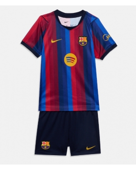 Billige Fotballdrakt Barcelona Replika Hjemmedraktsett Barn 2026-27 Kortermet (med bukser)